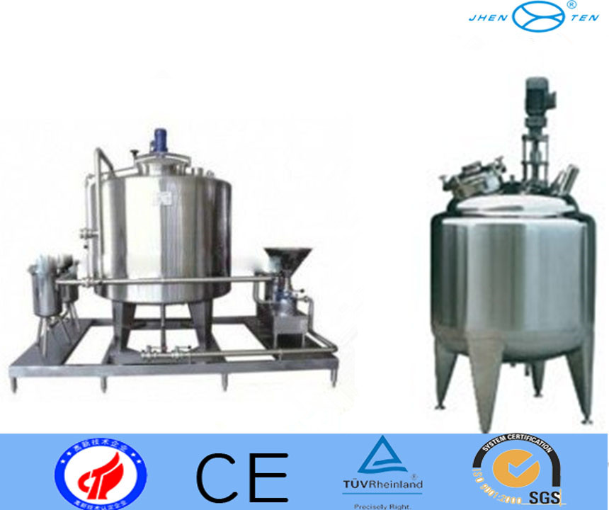 Emulsification Stainless Tank Mixer For Dairy Food Yogurt Cheese Ss316 2000L 10000L