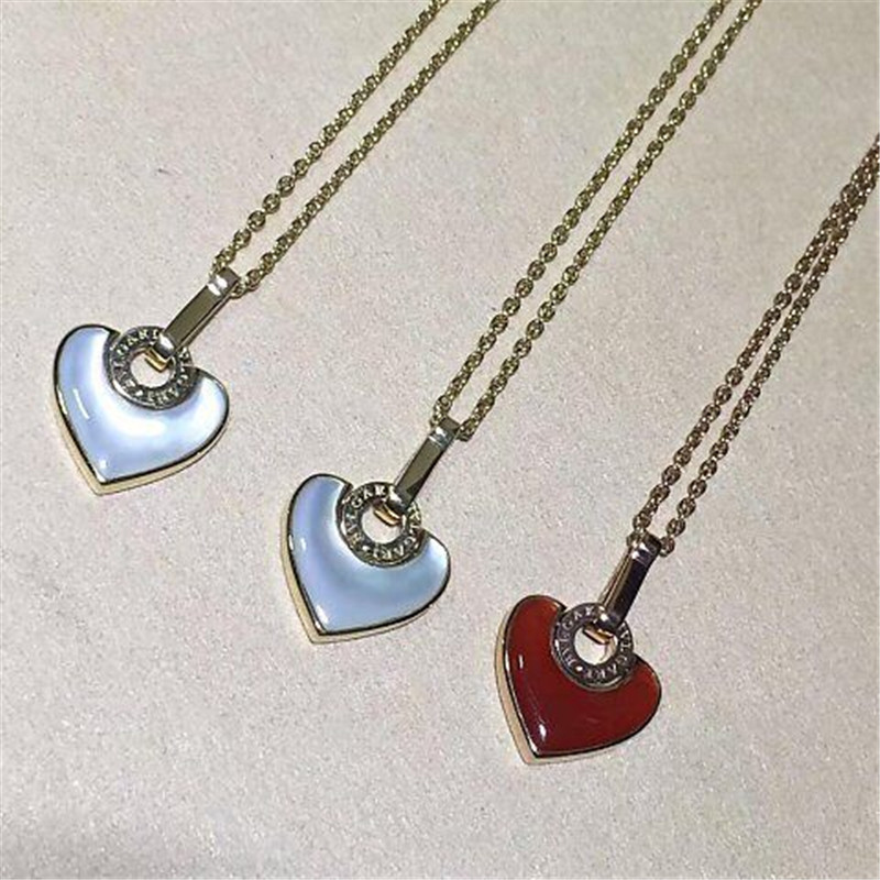B BVGARI series love diamond necklace 18k gold white gold yellow gold rose gold diamond necklace