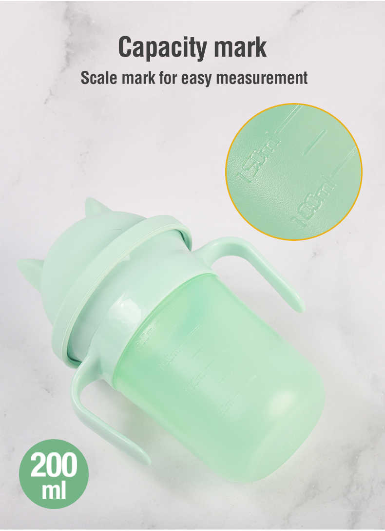 200ml Infant Trainer Cup Infant Sippy Cup For 3 Month Old Orange