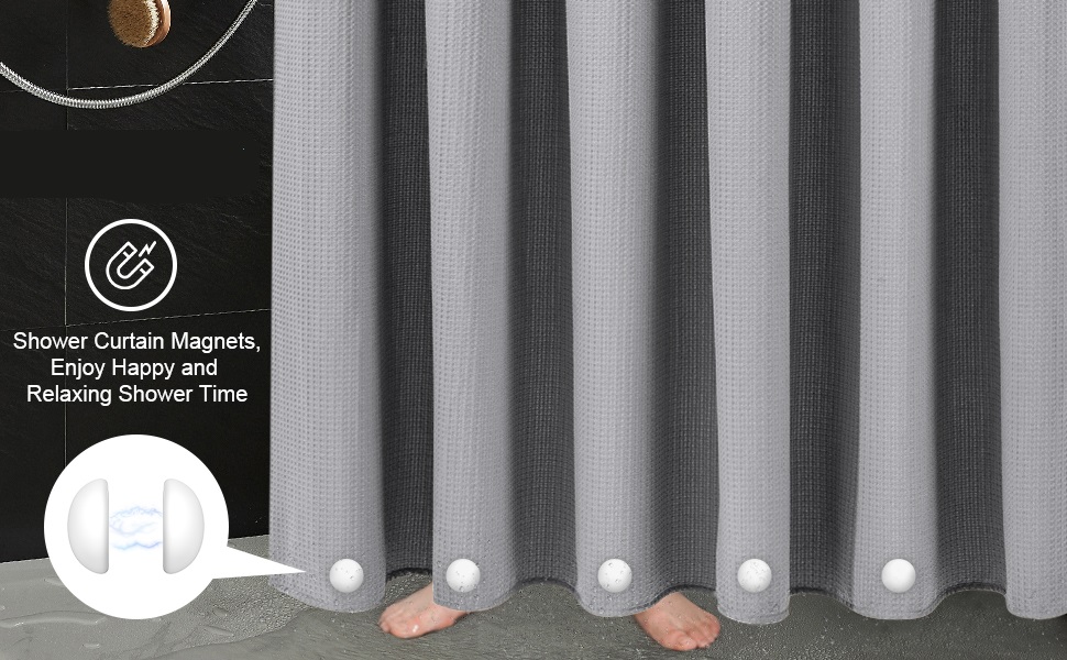 Reusable Industrial Magnet Shower Curtains Weights with Strong Magnetic Buckle Clip