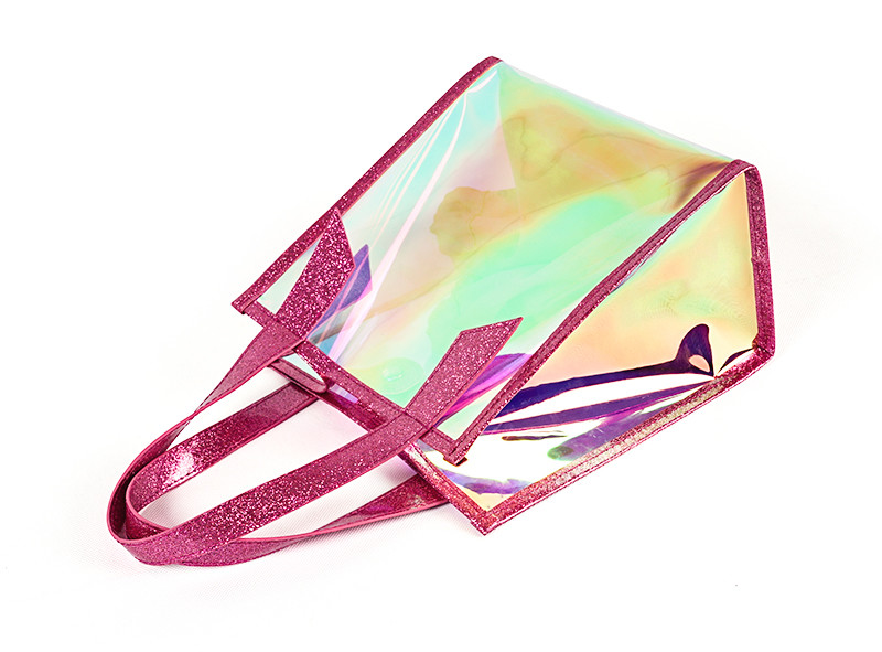 Cold Resistant Clear TPU Holographic Tote Bag With Handle