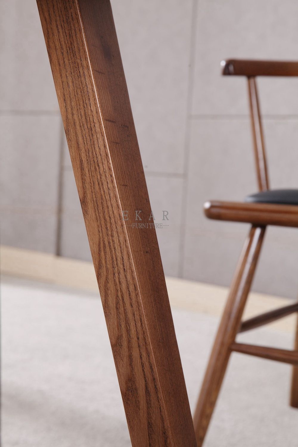 Modern Walnut Solid Ash Wood 1m Round Dining Table 4 Seater