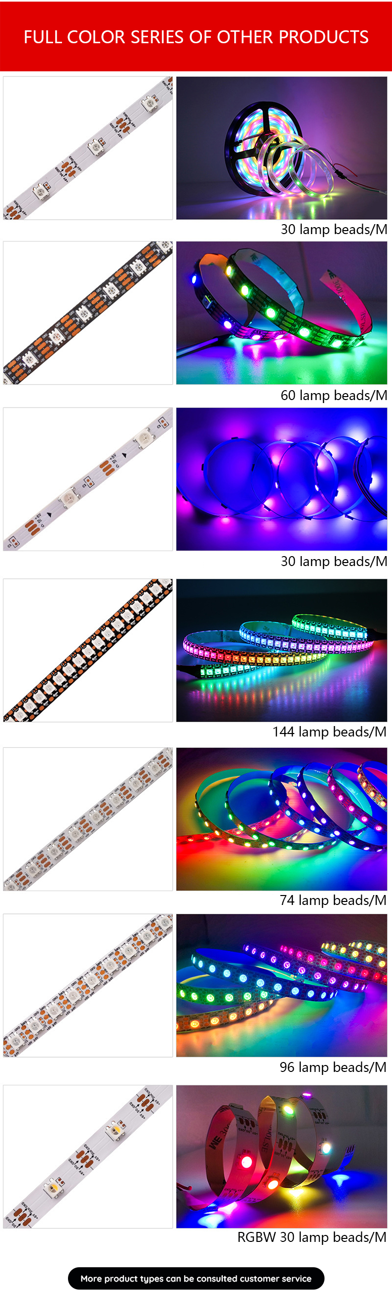 80 Ra 110 lm/w Smart Music LED Strip Light with Magic Color Changing and Bluetooth