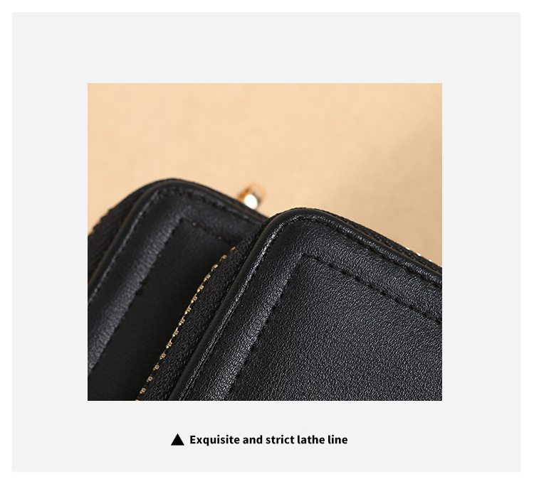 Fashion Long Wallet Double Layer Double Zipper Lady Shoulder Bag for All Seasons