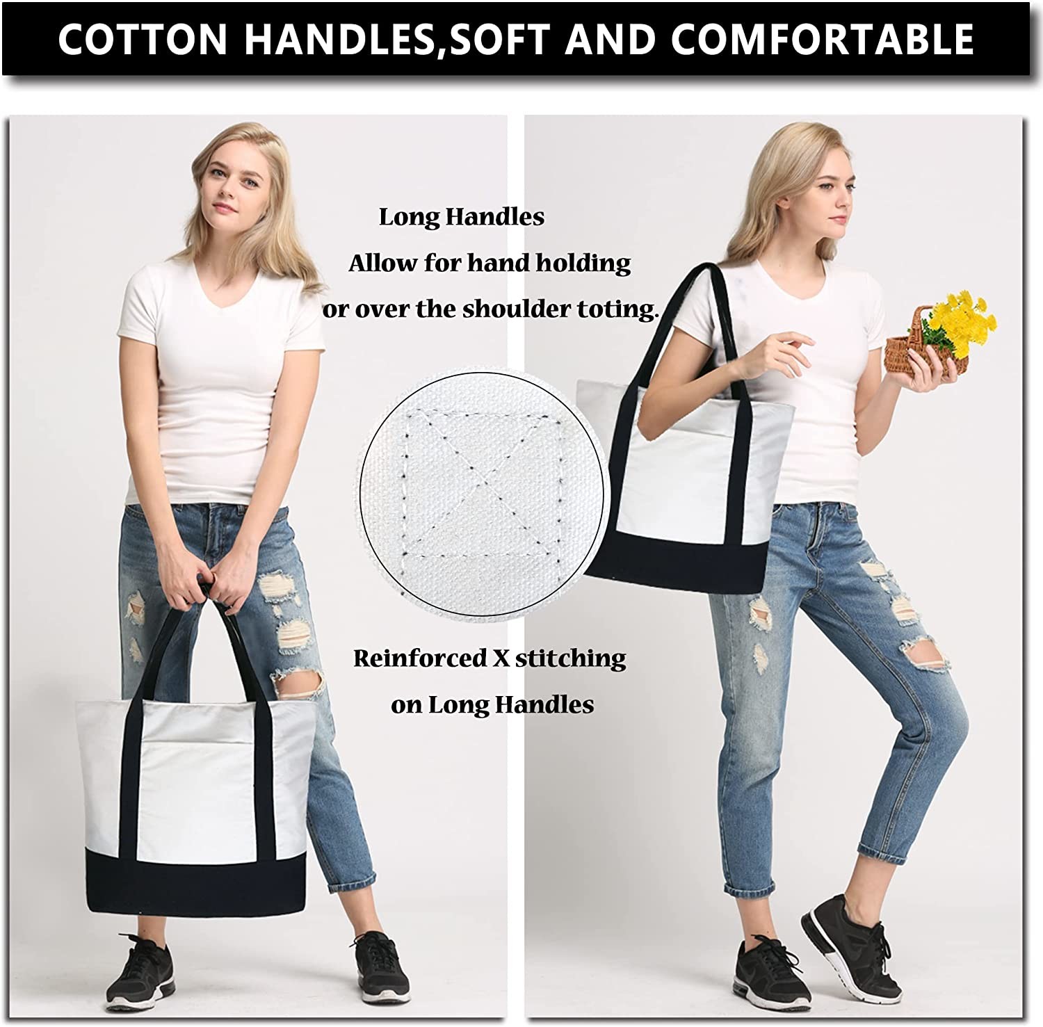Stationery Storage Eco Canvas Bags Fine Printed Cotton Shopping Bags