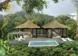 China Prefabricated Luxury Tent Accommodation PVC Waterproof Anti - Aging wholesale