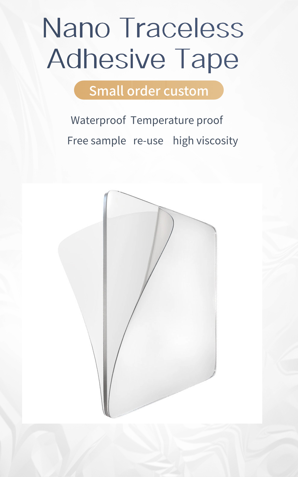 Intensive Candle Wick Sticker Waterproof Nano Double-Sided Adhesive Tape for Industry