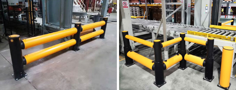 Flexible Pedestrian Barrier  Anti-Collision Guardrails Warehouse Safety Barrier Traffic Guardrails