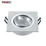GU10 Aluminum Ceiling Downlight 5w 7w Recessed Mounted Adjustable Square