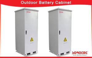 China White Outdoor Telecom Cabinet , Metal Electronic Enclosures With Air Conditioner wholesale