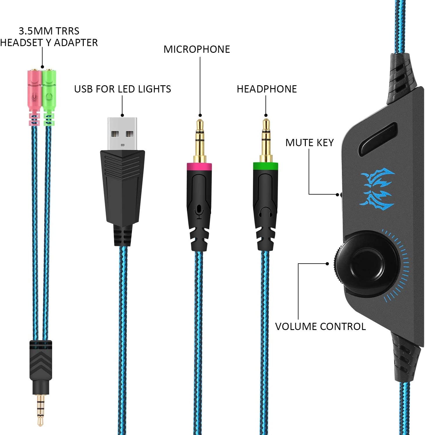 Deep Bass 2.2m 32ohm Kotion Each G2000 Gaming Headset