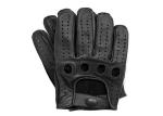 Black Leather Driving Gloves Mens , Luxury Mens Outdoor Work Gloves