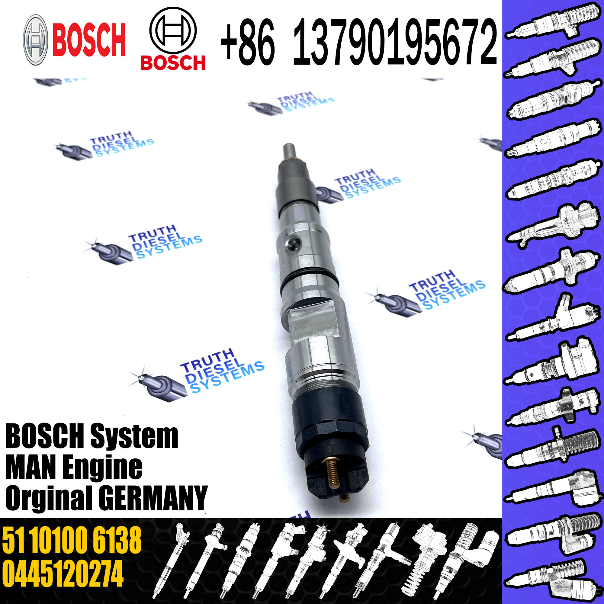 0445120217 51101006126 0445120061 0445120274 51101006064 51101006138 DIESEL FUEL INJECTOR