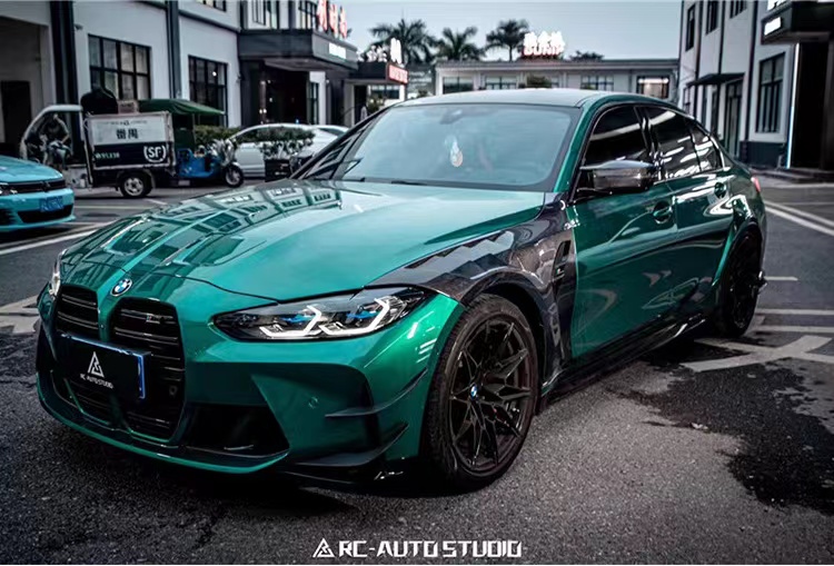 For BMW M3 M4 G80 G82 Carbon Fiber Fender M3 M4 G80 G82 Upgraded AE-style Carbon Fiber Fender Lightweight