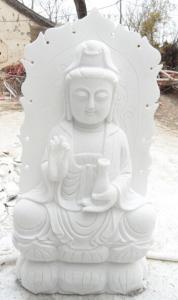 China Chinese Buddha White Carved Sitting Buddha Statue wholesale