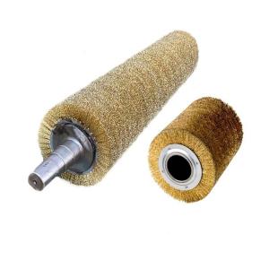 China Industrial Coppered Steel Wire Brush Roller Polishing For Wood Floor Sanding Drum wholesale