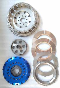 China Twin Disc Racing Clutch Kits Fit Toyota 1JZ 24T Dark Blue 215mm Friction Plate wholesale