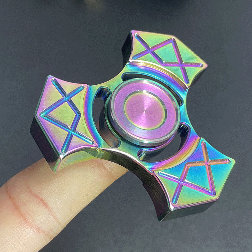 Metal Sensory Fidget Spinner Toy Tomahawk Resistance for Anxiety and Stress Relief