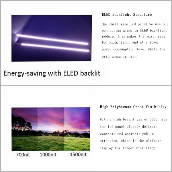 23.8 Inch Small Lcd Panel Module High Brightness Outdoor Signage