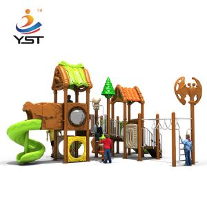 China Kindergarten Childrens Plastic Slide , Durable Toddler Swing And Slide Set wholesale