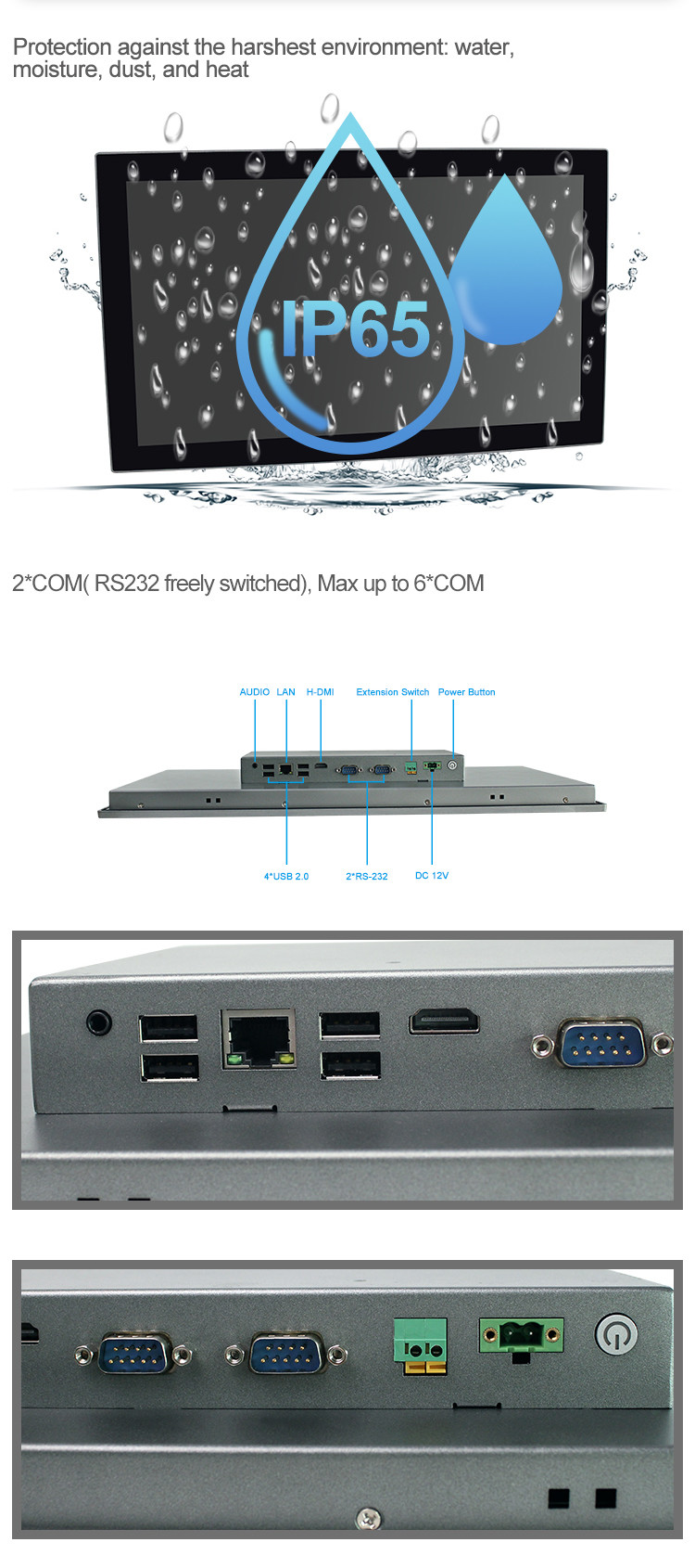 All In One 21.5Inch Android Touch Panel PC For Industrial VESA RK3288