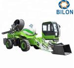 Green Color 2.6 CBM Concrete Mixer Truck With Pump Speed 13r / Min