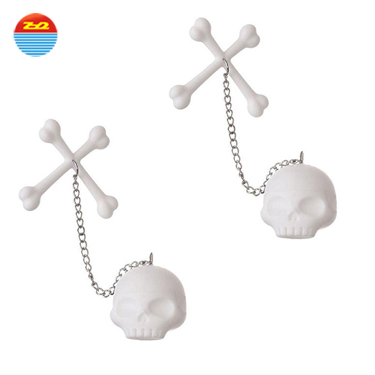 Environmental protection materials Skull shape silicone Tea Infuser for drinking tea