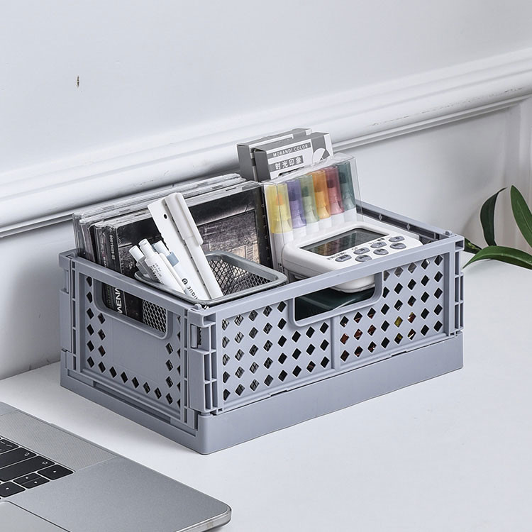 Odorless Collapsible Plastic Container , Reusable Plastic Stacking Baskets