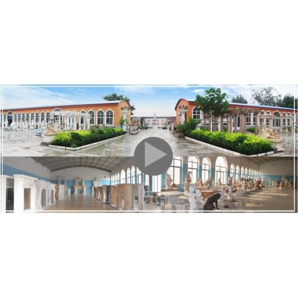 Outdoor Garden Decoration Marble Woman Statue Lamp