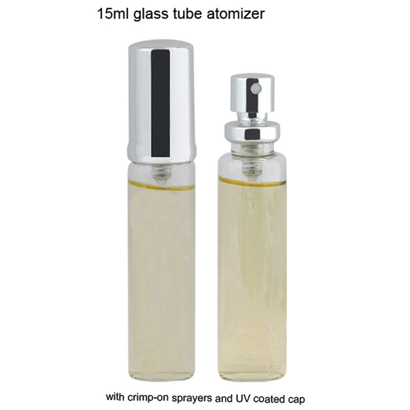 15ml Glass Tube Spray Bottle Small Plastic Cosmetic Containers With Lids