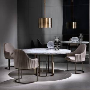 China 0.6x0.92m Luxury Modern Dining Chairs Leather Luxus Esszimmerstuhl wholesale