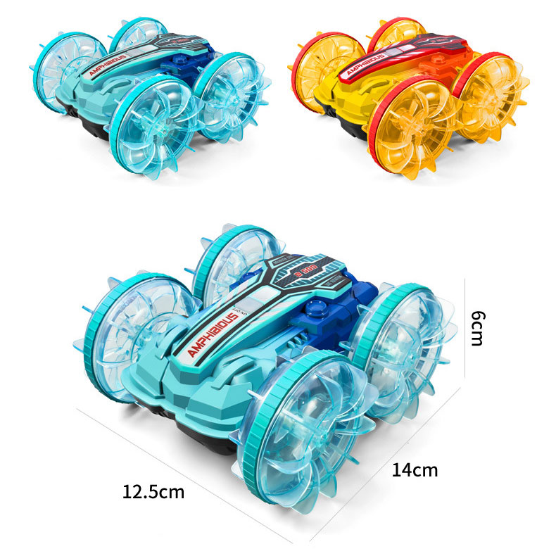 14 Years up Colorful Lighting Double-sided Stunt Remote Control Car with Dual Control