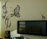 Removable Personalised Wall Flower Stickers G019 / Wall Sticker Art