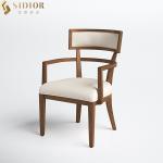 SGS White Solid Wood Dining Chairs Modern Farmhouse Dining Chair 62cm Length
