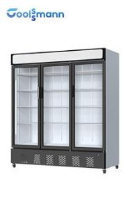 China Vertical Glass Door Freezer 220V / 50Hz Transparent Fridge 2 . 02m Height wholesale