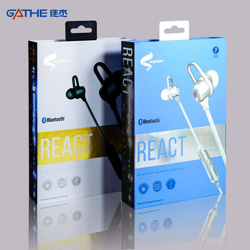 Custom Earphone Packaging Box With Blister Tray Magnetic Closed Packaging Box For Earphone