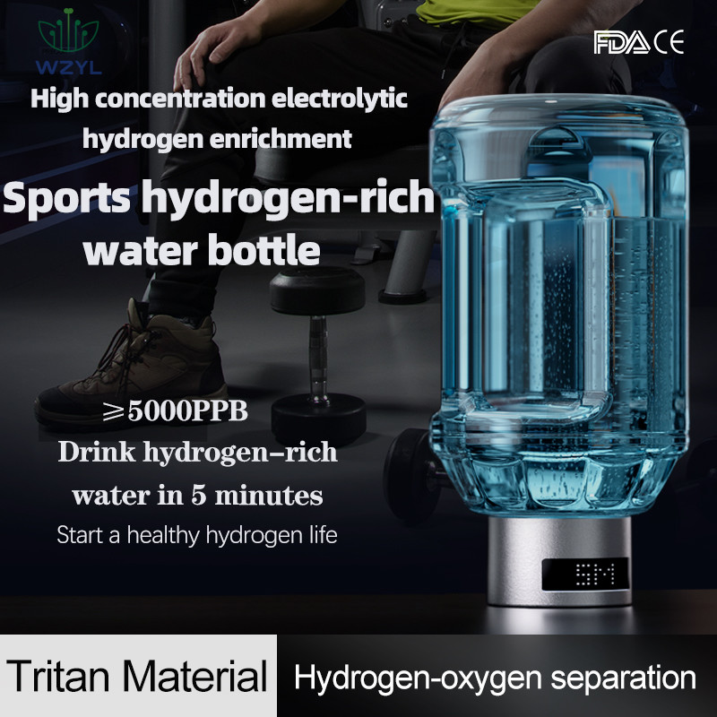 High Capacity 1500ml Hydrogen Water Bottle Pem USB Rechargeable