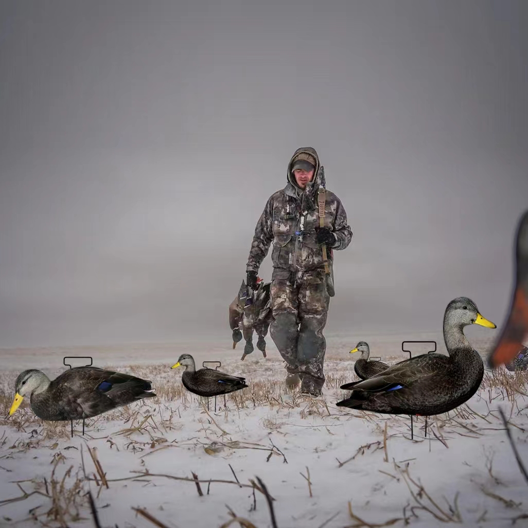 Waterproof Plastic Black Duck Silhouette Decoys for Hunting Custom Multiple Style