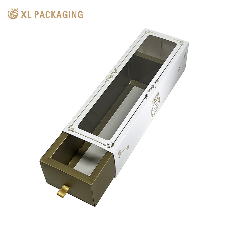 Luxury Macaron Window Drawer Box Cake Candy Chocolate Packaging Box With Logo Food Cupcake Boxes