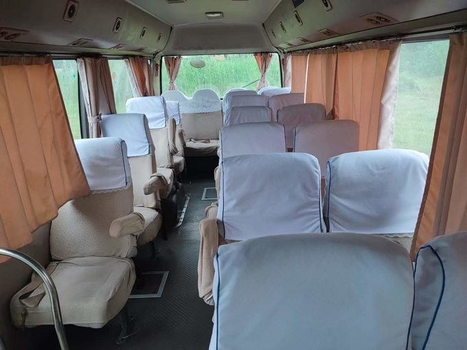 King Long Used 23 Seater Bus Reliable Second Hand Coaster Model Left Hand Drive