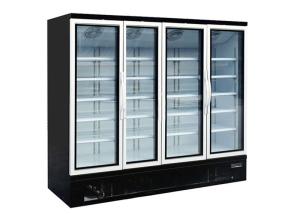 China Air Cooling 4 Glass Doors cooler 220V R290 upright Beverage Display Fridge wholesale
