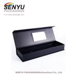 Black Hair Extension Magnetic Box Packaging With Window