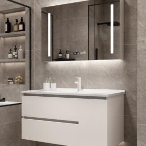 China Environment Friendly Painted Bathroom Vanity Unit 800mm Mirror lighted wholesale
