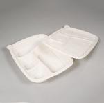 White Eco Friendly PLA Tableware 203cmx209cmx70cm 3 compartment