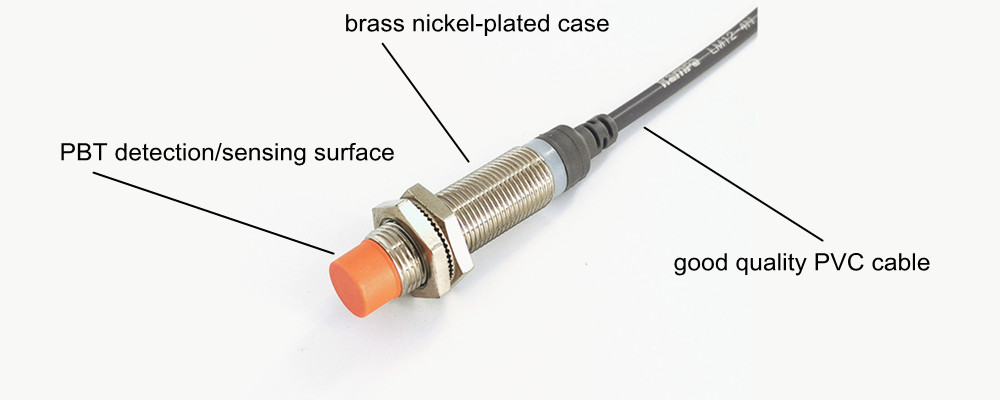 LJ12A3-4-Z/BX DC NPN 3-Wire NO Non-flush Type 4mm Detection Distance M12 Inductive Proximity Sensor Switch