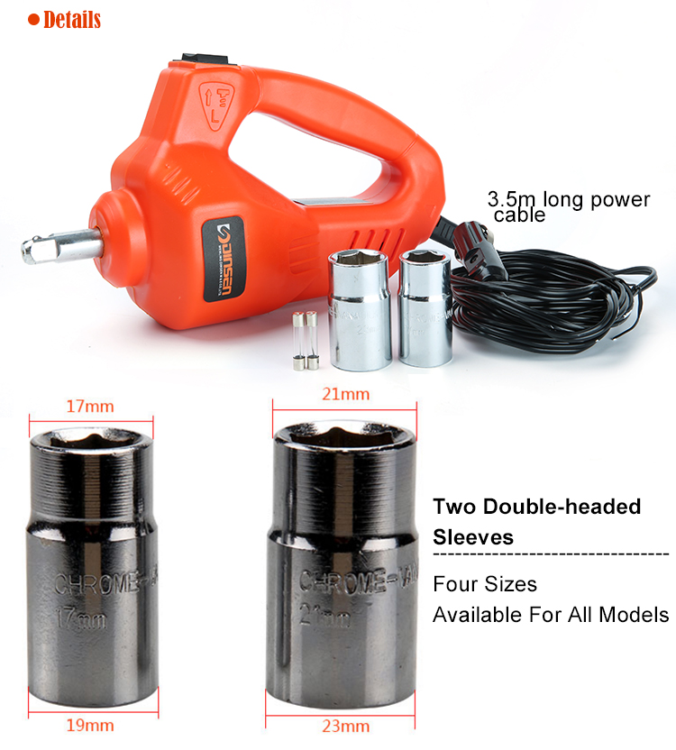 Portable Strongest Corded Impact Wrench 225*92*147mm Sleeves Adjustable