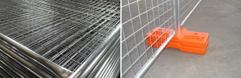 2.1x2.4m Low Carbon Steel Temporary Mesh Fencing 50x75mm Mesh Hole