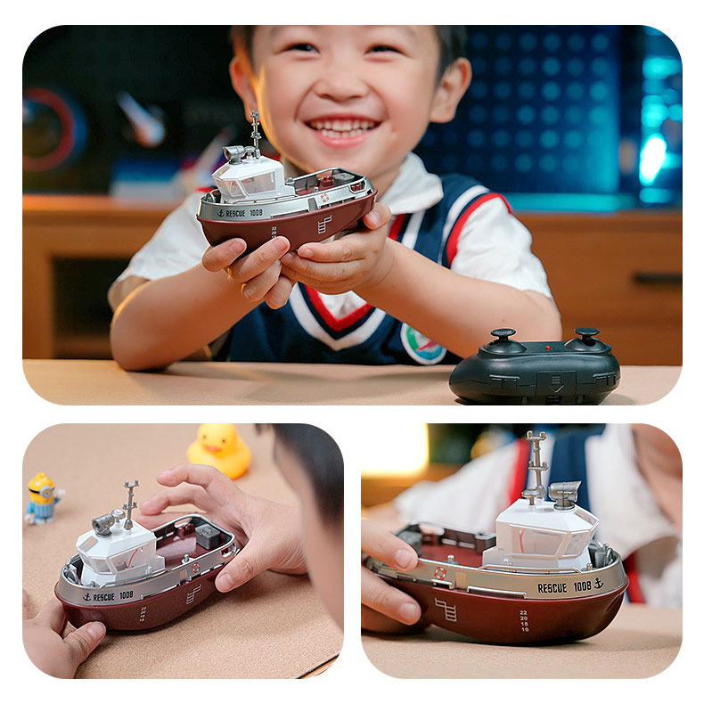 2 CHANNELS Control Channels Remote Control Ship for Kids Electric Charging Toy Ship