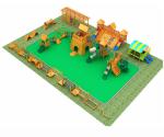 Adventure Childrens Wooden Outdoor Play Equipment Staticproof Skidproof