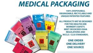 China Medical packaging bags, SPECIMEN BIOHAZARD bag, LAB bags, LAB supplies, self seal bag, adhensive SEAL BAGS, HOSPITAL PAC wholesale